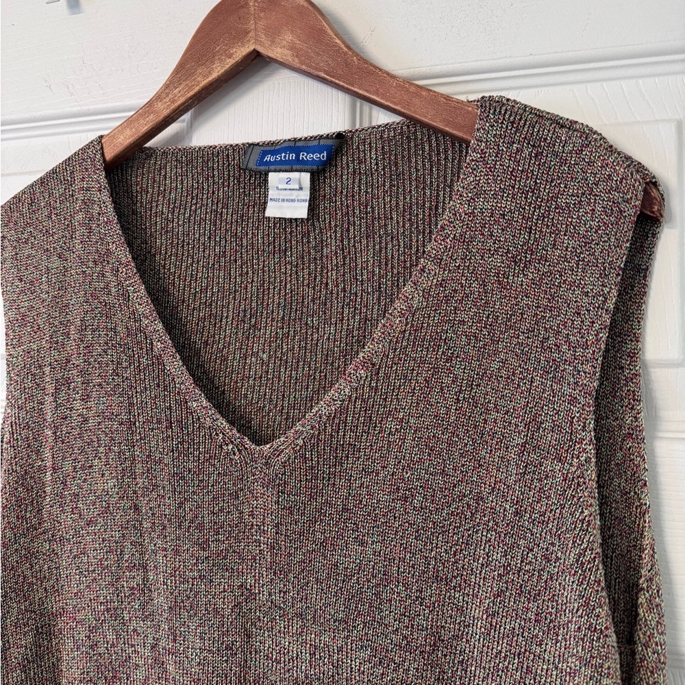 Austin Reed Women's Multicolor V-Neck Sweater Vest